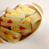 柔らかトマトの入った卵のサンドイッチ☆離乳食